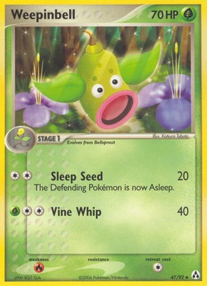 Pokemon TCG - EX Legend Maker - Weepinbell - 47/92 - Reverse Holofoil