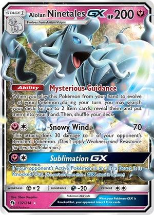 Pokemon TCG - SM - Lost Thunder - Alolan Ninetales GX - 132/214 - Holofoil