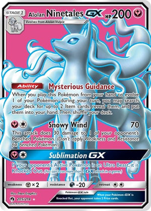 Pokemon TCG - SM - Lost Thunder - Alolan Ninetales GX - 205/214 - Holofoil
