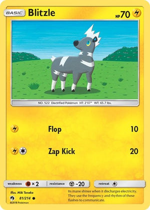 Pokemon TCG - SM - Lost Thunder - Blitzle - 81/214