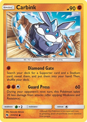 Pokemon TCG - SM - Lost Thunder - Carbink - 117/214 - Reverse Holofoil