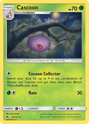 Pokemon TCG - SM - Lost Thunder - Cascoon - 27/214