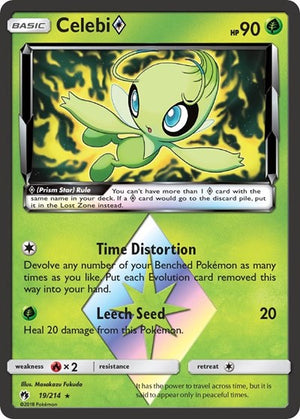 Pokemon TCG - SM - Lost Thunder - Celebi Prism Star - 19/214 - Holofoil