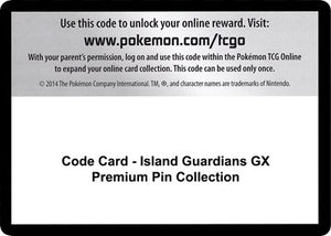 Pokemon TCG - SM - Lost Thunder - Code Card - Island Guardians GX Premium Pin Collection