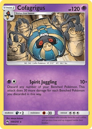 Pokemon TCG - SM - Lost Thunder - Cofagrigus - 100/214 - Reverse Holofoil