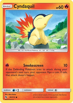 Pokemon TCG - SM - Lost Thunder - Cyndaquil - 39/214