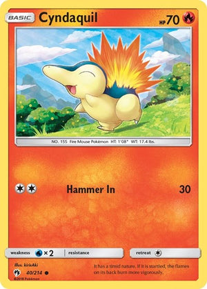 Pokemon TCG - SM - Lost Thunder - Cyndaquil - 40/214 - Reverse Holofoil