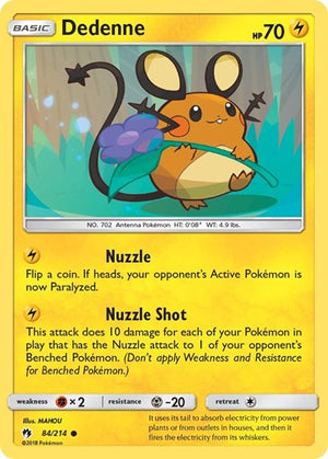 Pokemon TCG - SM - Lost Thunder - Dedenne - 84/214 - Reverse Holofoil