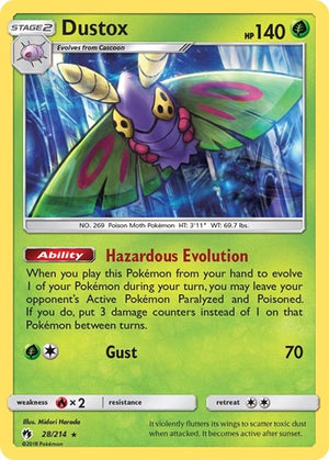 Pokemon TCG - SM - Lost Thunder - Dustox - 28/214