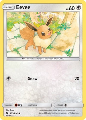 Pokemon TCG - SM - Lost Thunder - Eevee - 155/214 - Reverse Holofoil