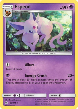Pokemon TCG - SM - Lost Thunder - Espeon - 89/214