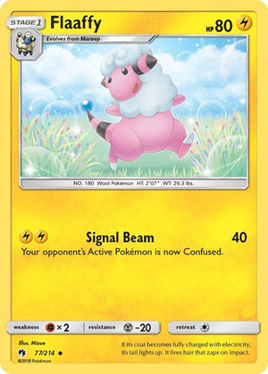 Pokemon TCG - SM - Lost Thunder - Flaaffy - 77/214 - Reverse Holofoil
