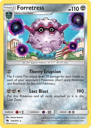 Pokemon TCG - SM - Lost Thunder - Forretress - 124/214