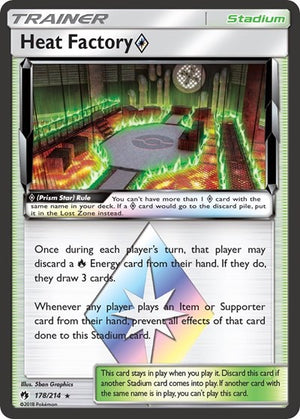 Pokemon TCG - SM - Lost Thunder - Heat Factory Prism Star - 178/214 - Holofoil