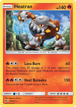 Pokemon TCG - SM - Lost Thunder - Heatran - 48/214 - Reverse Holofoil