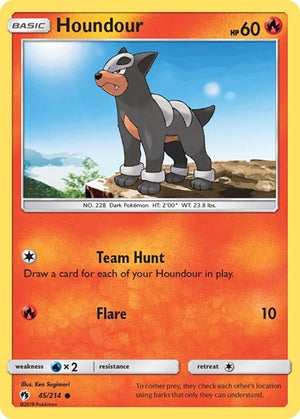 Pokemon TCG - SM - Lost Thunder - Houndour - 45/214