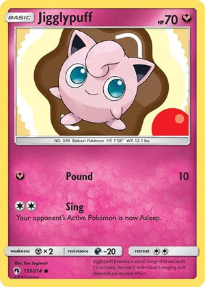 Pokemon TCG - SM - Lost Thunder - Jigglypuff - 133/214 - Reverse Holofoil