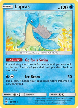 Pokemon TCG - SM - Lost Thunder - Lapras - 56/214