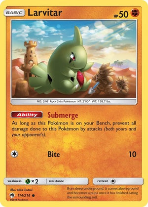 Pokemon TCG - SM - Lost Thunder - Larvitar - 114/214