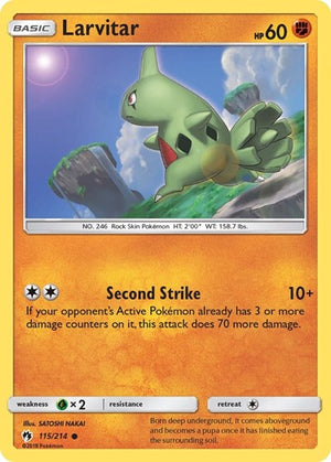 Pokemon TCG - SM - Lost Thunder - Larvitar - 115/214