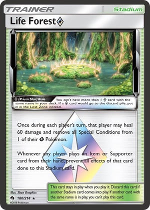 Pokemon TCG - SM - Lost Thunder - Life Forest Prism Star - 180/214 - Holofoil