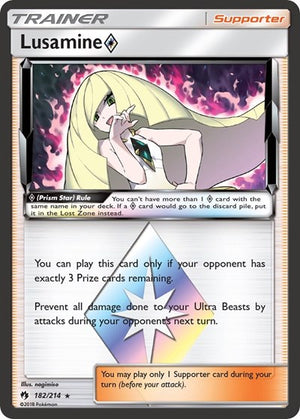 Pokemon TCG - SM - Lost Thunder - Lusamine Prism Star - 182/214 - Holofoil