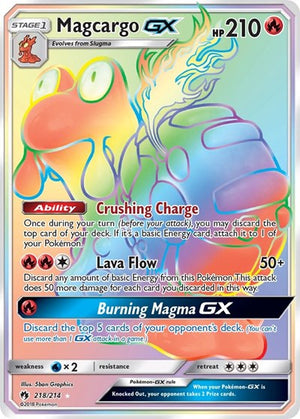 Pokemon TCG - SM - Lost Thunder - Magcargo GX - 218/214 - Holofoil