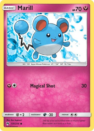 Pokemon TCG - SM - Lost Thunder - Marill - 135/214
