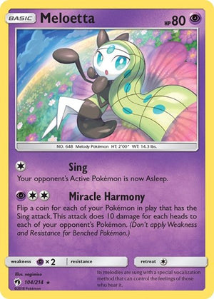 Pokemon TCG - SM - Lost Thunder - Meloetta - 104/214