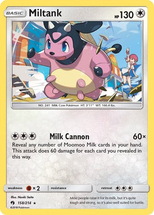 Pokemon TCG - SM - Lost Thunder - Miltank - 158/214 - Reverse Holofoil