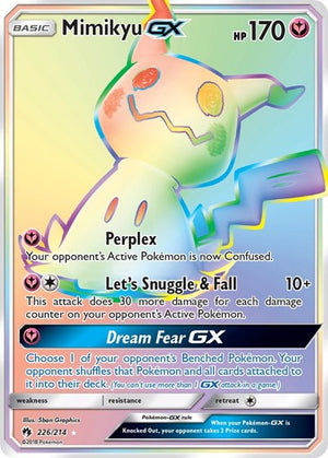 Pokemon TCG - SM - Lost Thunder - Mimikyu GX - 226/214 - Holofoil