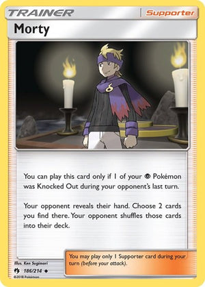 Pokemon TCG - SM - Lost Thunder - Morty - 186/214 - Reverse Holofoil