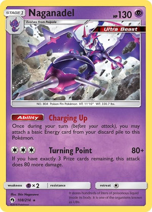 Pokemon TCG - SM - Lost Thunder - Naganadel - 108/214 - Reverse Holofoil