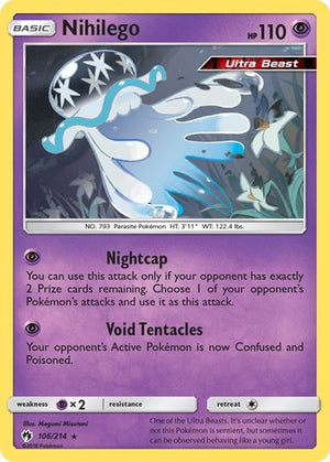 Pokemon TCG - SM - Lost Thunder - Nihilego - 106/214 - Holofoil