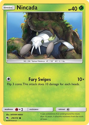 Pokemon TCG - SM - Lost Thunder - Nincada - 29/214