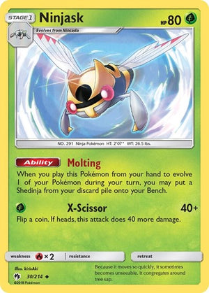 Pokemon TCG - SM - Lost Thunder - Ninjask - 30/214