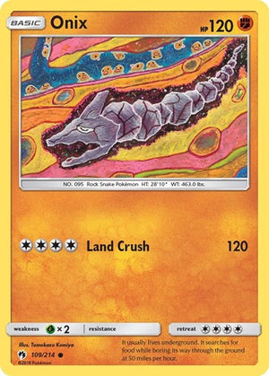 Pokemon TCG - SM - Lost Thunder - Onix - 109/214