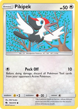 Pokemon TCG - SM - Lost Thunder - Pikipek - 163/214 - Reverse Holofoil
