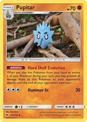 Pokemon TCG - SM - Lost Thunder - Pupitar - 116/214