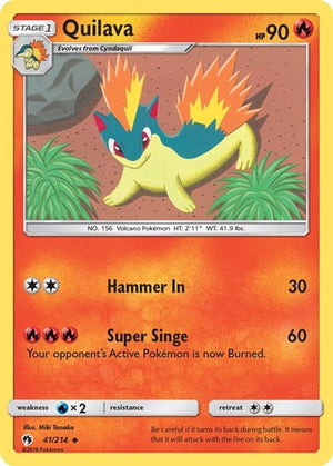 Pokemon TCG - SM - Lost Thunder - Quilava - 41/214 - Reverse Holofoil