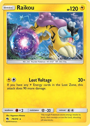 Pokemon TCG - SM - Lost Thunder - Raikou - 79/214