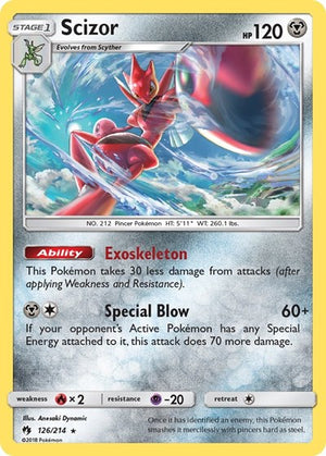 Pokemon TCG - SM - Lost Thunder - Scizor - 126/214 - Reverse Holofoil