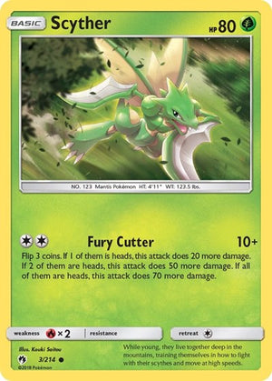 Pokemon TCG - SM - Lost Thunder - Scyther - 3/214