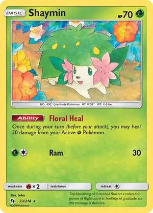 Pokemon TCG - SM - Lost Thunder - Shaymin - 33/214 - Holofoil