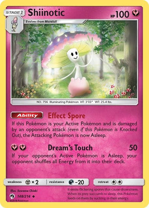Pokemon TCG - SM - Lost Thunder - Shiinotic - 148/214