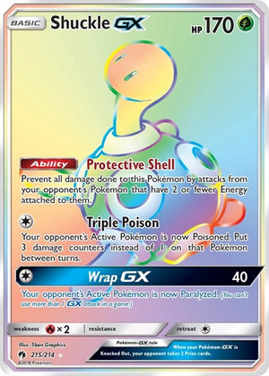 Pokemon TCG - SM - Lost Thunder - Shuckle GX - 215/214 - Holofoil