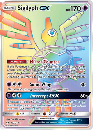 Pokemon TCG - SM - Lost Thunder - Sigilyph GX - 222/214 - Holofoil
