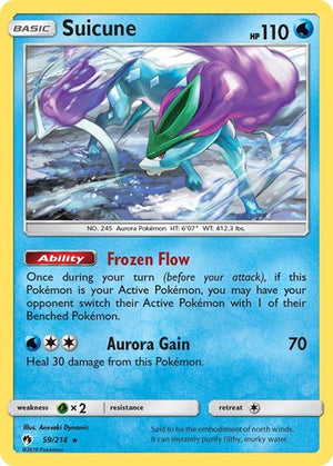Pokemon TCG - SM - Lost Thunder - Suicune - 59/214 - Reverse Holofoil