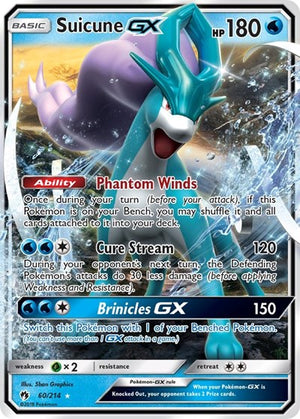 Pokemon TCG - SM - Lost Thunder - Suicune GX - 60/214 - Holofoil
