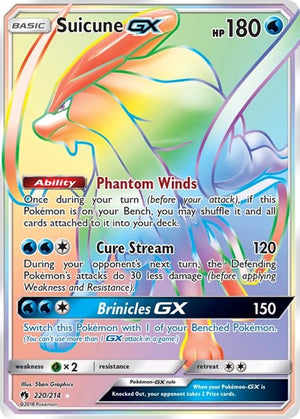 Pokemon TCG - SM - Lost Thunder - Suicune GX - 220/214 - Holofoil